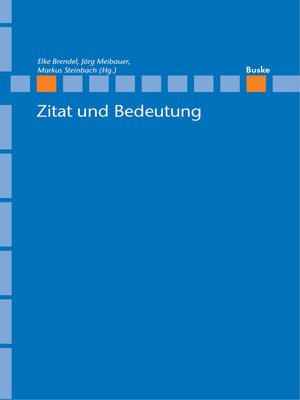 cover image of Zitat und Bedeutung
